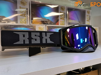 Очки RSX Blast, черные, синяя линза