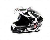 Шлем мотард HIZER J6802 white/gray (2 визора)