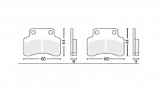 Колодки тормозные дисковые  #8 X-TECH (semi-metallic) полуметаллические