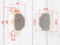 Колодки тормозные дисковые #10 X-TECH (semi-metallic) полуметаллические