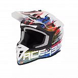 Шлем кроссовый Acerbis LINEAR 22-06 White/Blue/Red ЧЗ