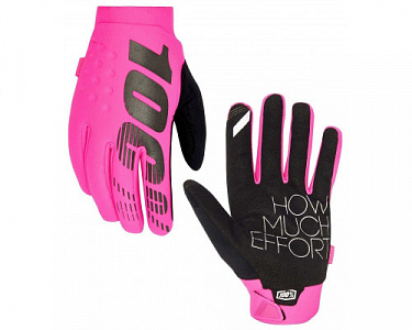 Перчатки женские 100% Brisker Womens Glove (Neon Pink/Black)