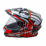 Шлем кроссовый AiM JK802S Red/Grey/Black
