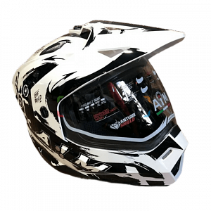 Шлем детский мотард AiM JK802Y White/Black
