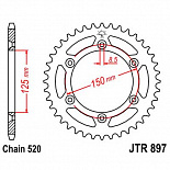 Звезда ведомая JTR897.53 для KTM/HUSQVARNA/HUSABERG все модели 125-501
