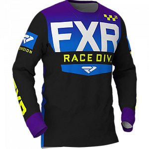 Джерси FXR HELIUM MX, Black/Purple/Blue Fade