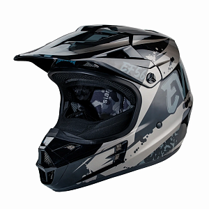 Шлем кроссовый EF56 Base MX Чёрный глянец ABC
