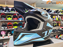 Шлем кроссовый GTX 633 BLACK/BLUE