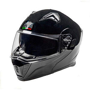 Шлем модуляр с подогревом AiM JK906 black glossy