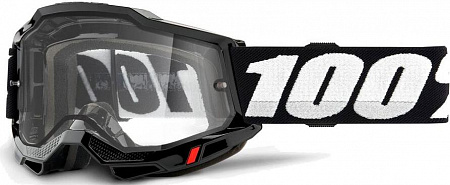 Очки 100% Accuri 2 enduro goggle black, прозрачная линза