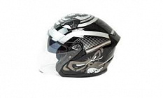 Шлем открытый HIZER J228 black/gray
