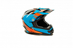 Шлем мото кроссовый HIZER B6196 blue/red