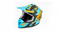 Шлем мото кроссовый GTX 633 BLUE/ORANGE BLACK