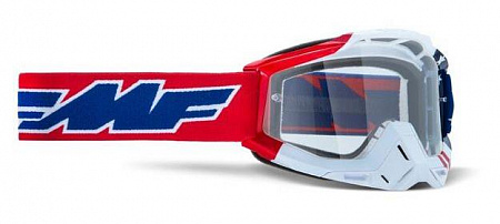 Маска кроссовая FMF Powerbomb US of A - прозрачная линза
