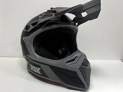 Шлем кроссовый RSX Drive, черно-серый матовый