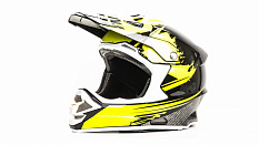 Шлем кроссовый HIZER black/yellow B6195