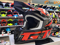 Шлем мото кроссовый GTX 633 BLACK/RED GREY