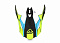 Козырек Acerbis для шлема X-TRACK Light Blue/Fluo Yellow