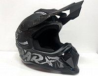 Шлем кроссовый Sparx Raptor River, черно-серый матовый