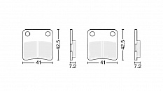 Колодки тормозные дисковые  #9 X-TECH (semi-metallic) полуметаллические