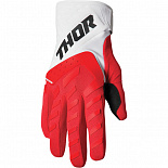Перчатки для мотокросса Thor Spectrum бело - красные
